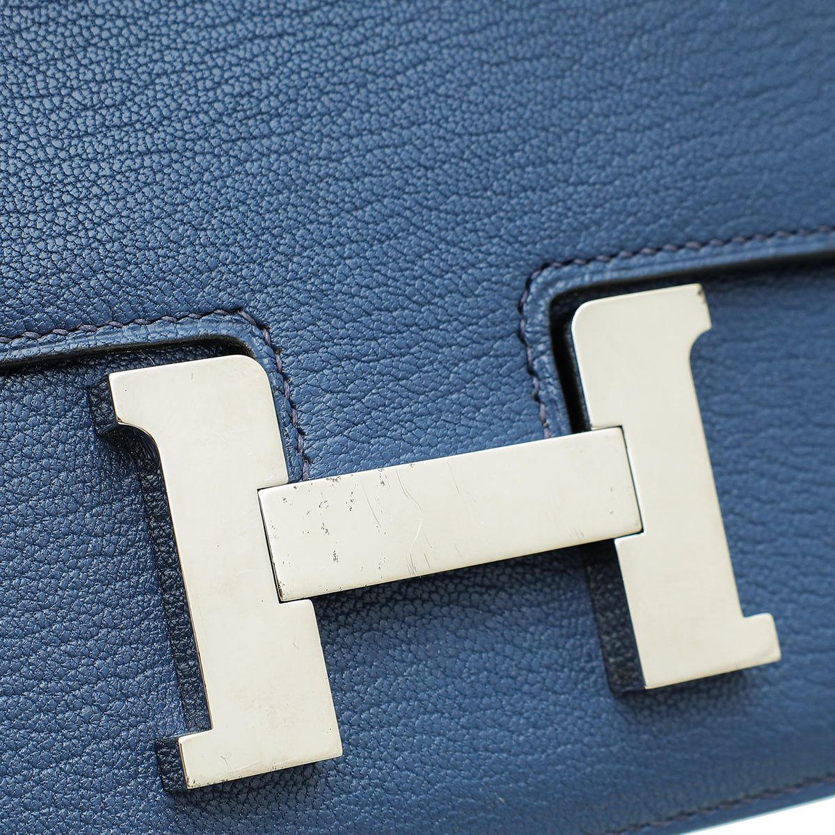 Hermes Bleu Brighton Constance Mini 18 Chevre Mysore Bag