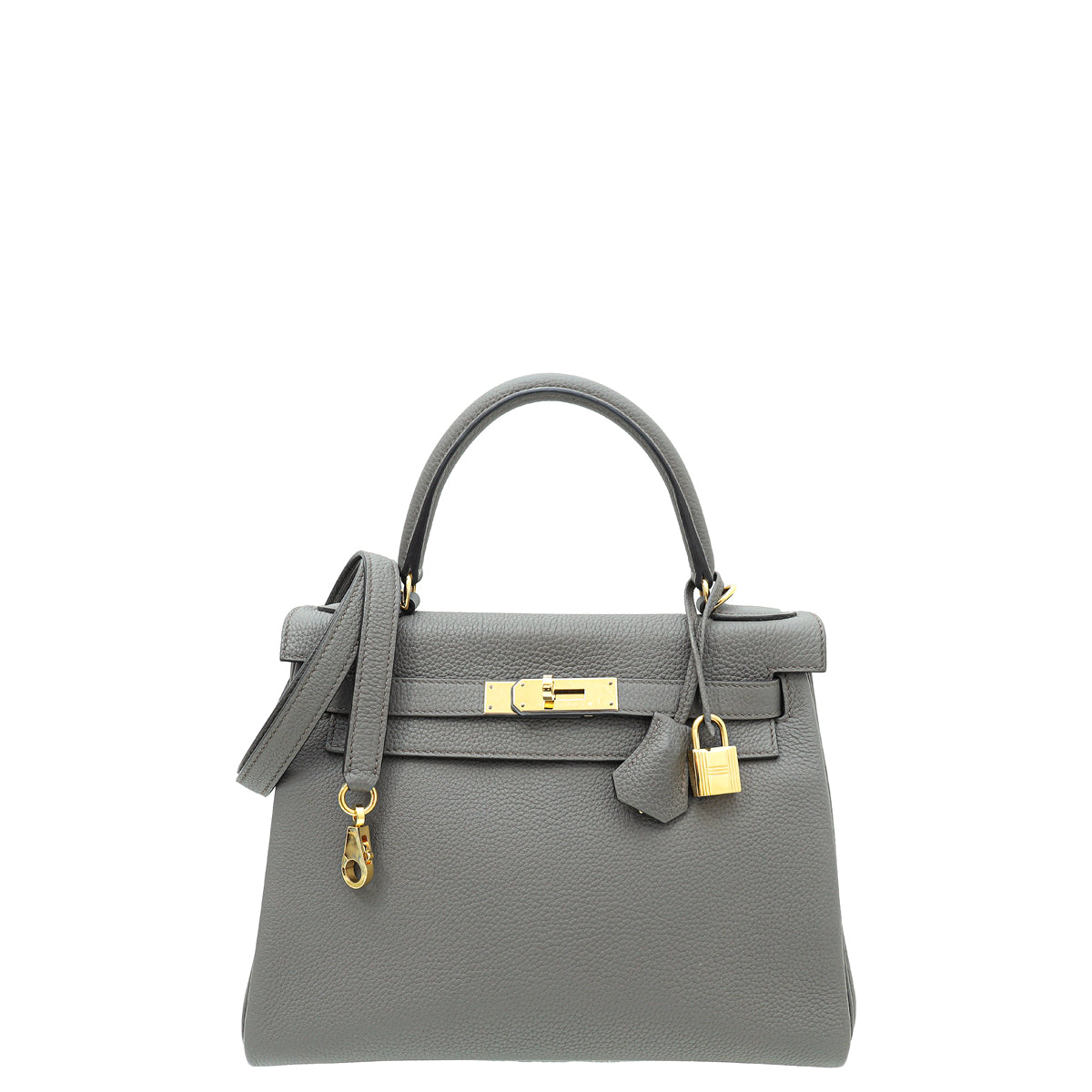 Hermes Gris Etain Retourne Kelly 28 Bag