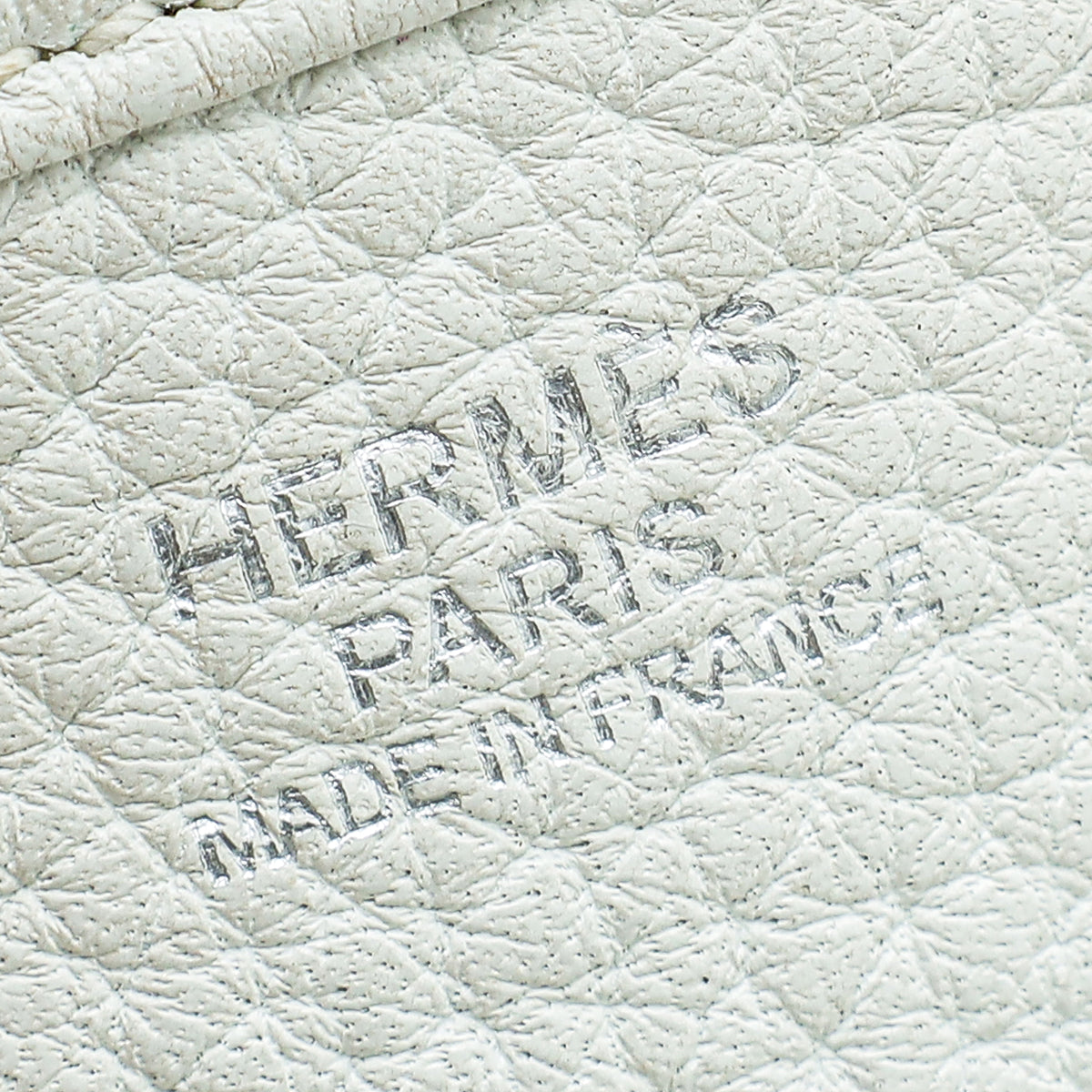 Hermes Blanc Evelyne III Clemence Leather PM Bag