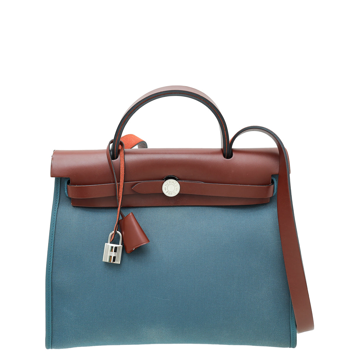 Hermes Bicolor Herbag 31 Sellier Vache Hunter Toile PM Bag