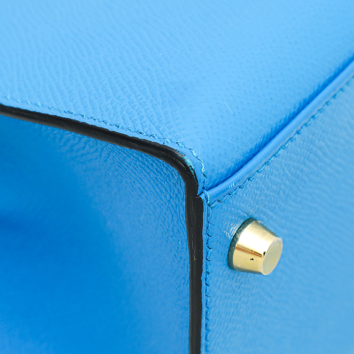 Hermes Bleu Zanzibar Sellier Kelly 28 Bag