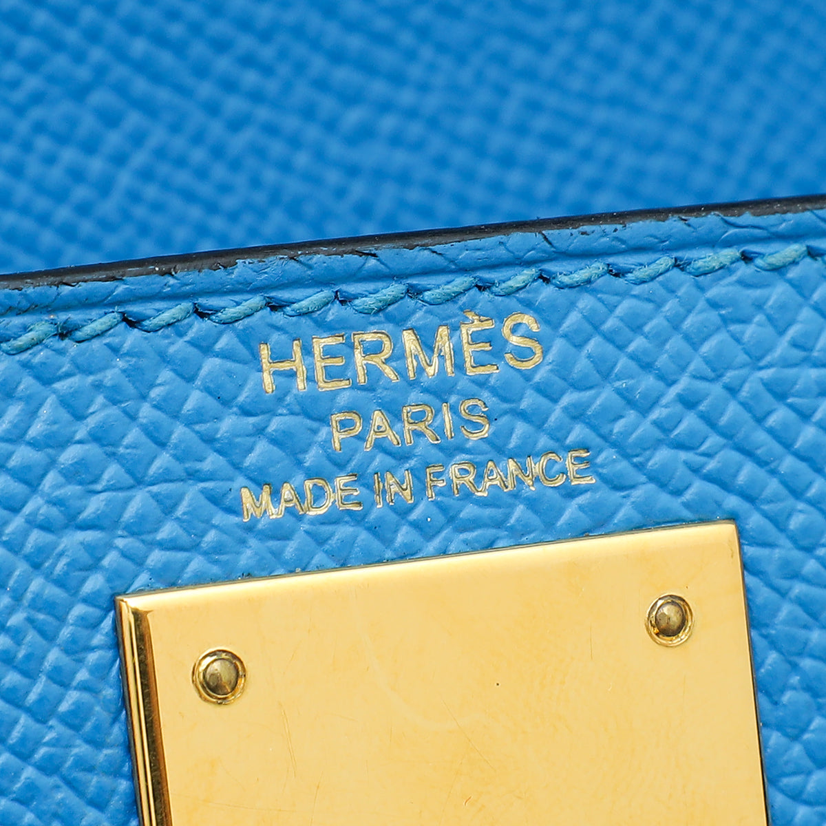 Hermes Bleu Zanzibar Sellier Kelly 28 Bag