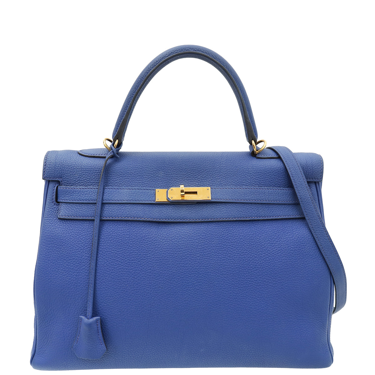 Hermes Electric Blue Kelly 35 Retourne Bag