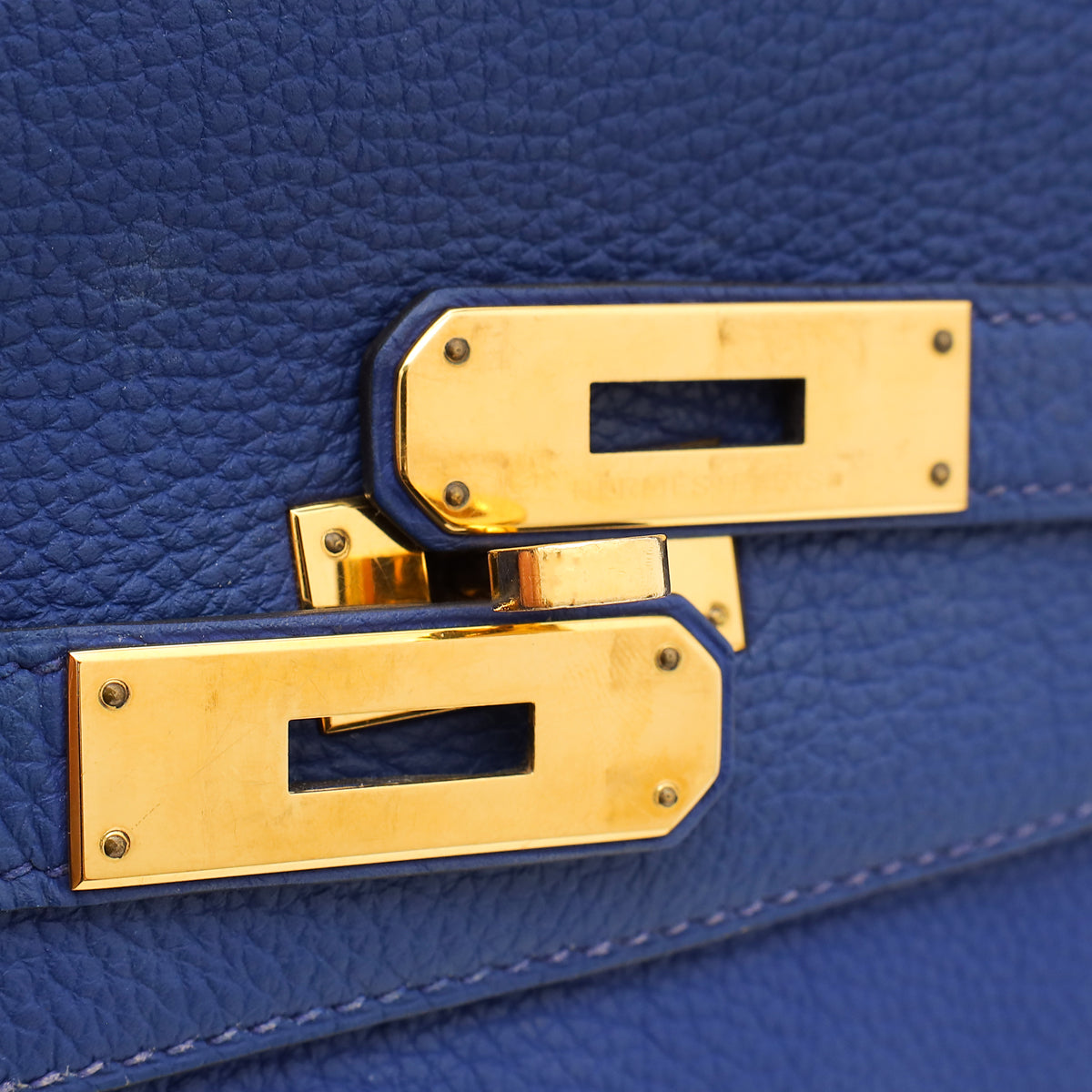 Hermes Electric Blue Kelly 35 Retourne Bag