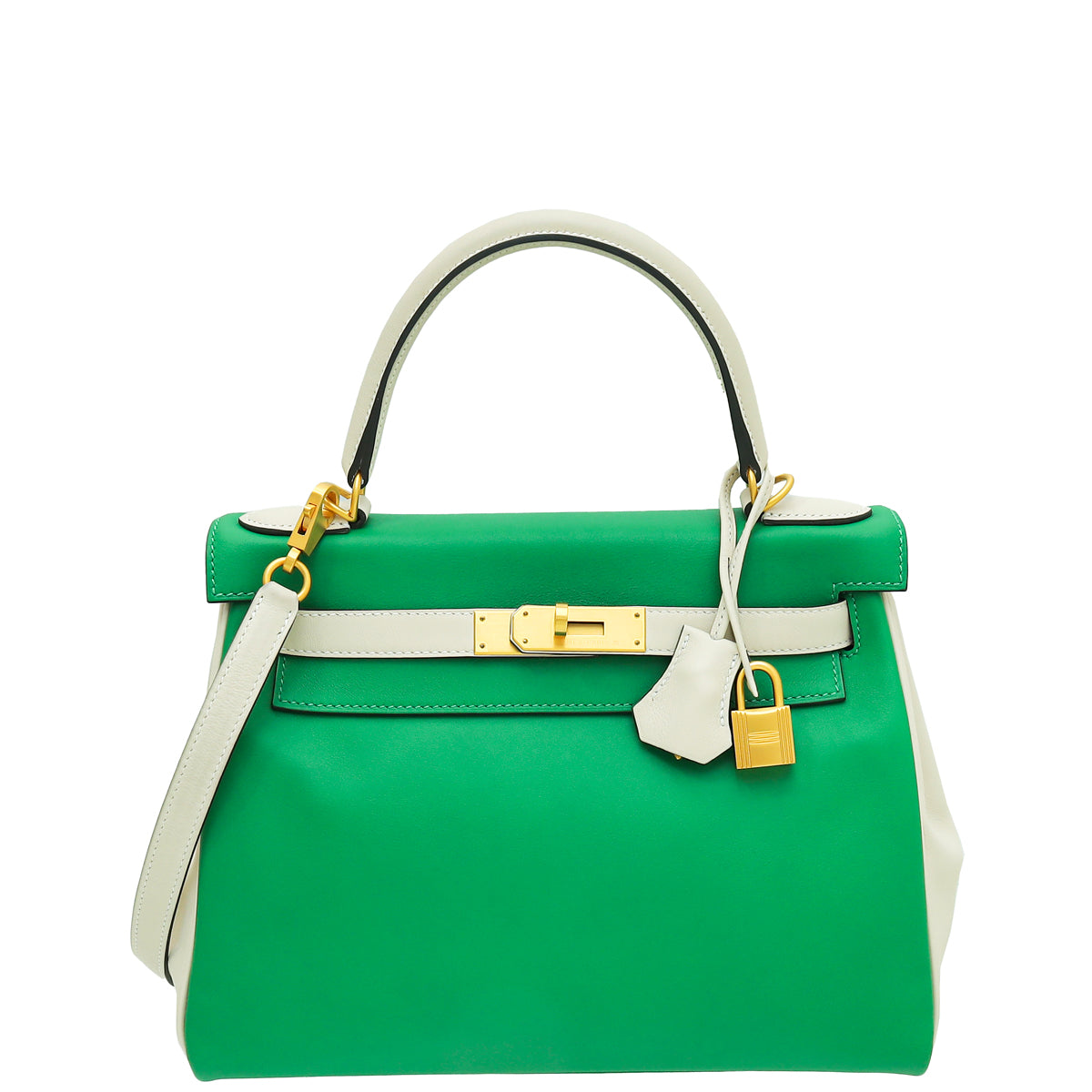 Hermes Bicolor Horseshoe Kelly 28 Bag