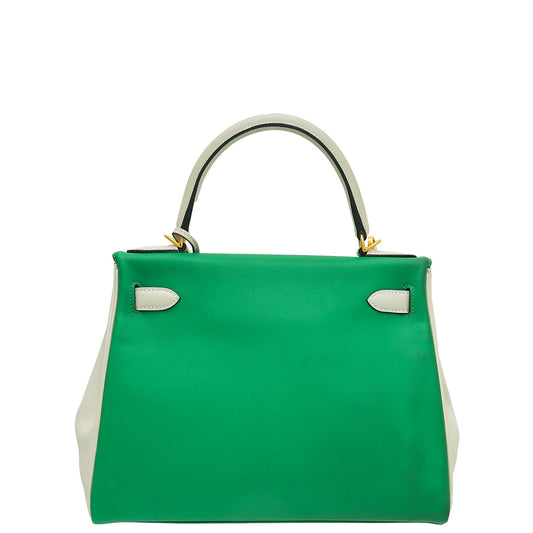 Hermes Bicolor Horseshoe Kelly 28 Bag