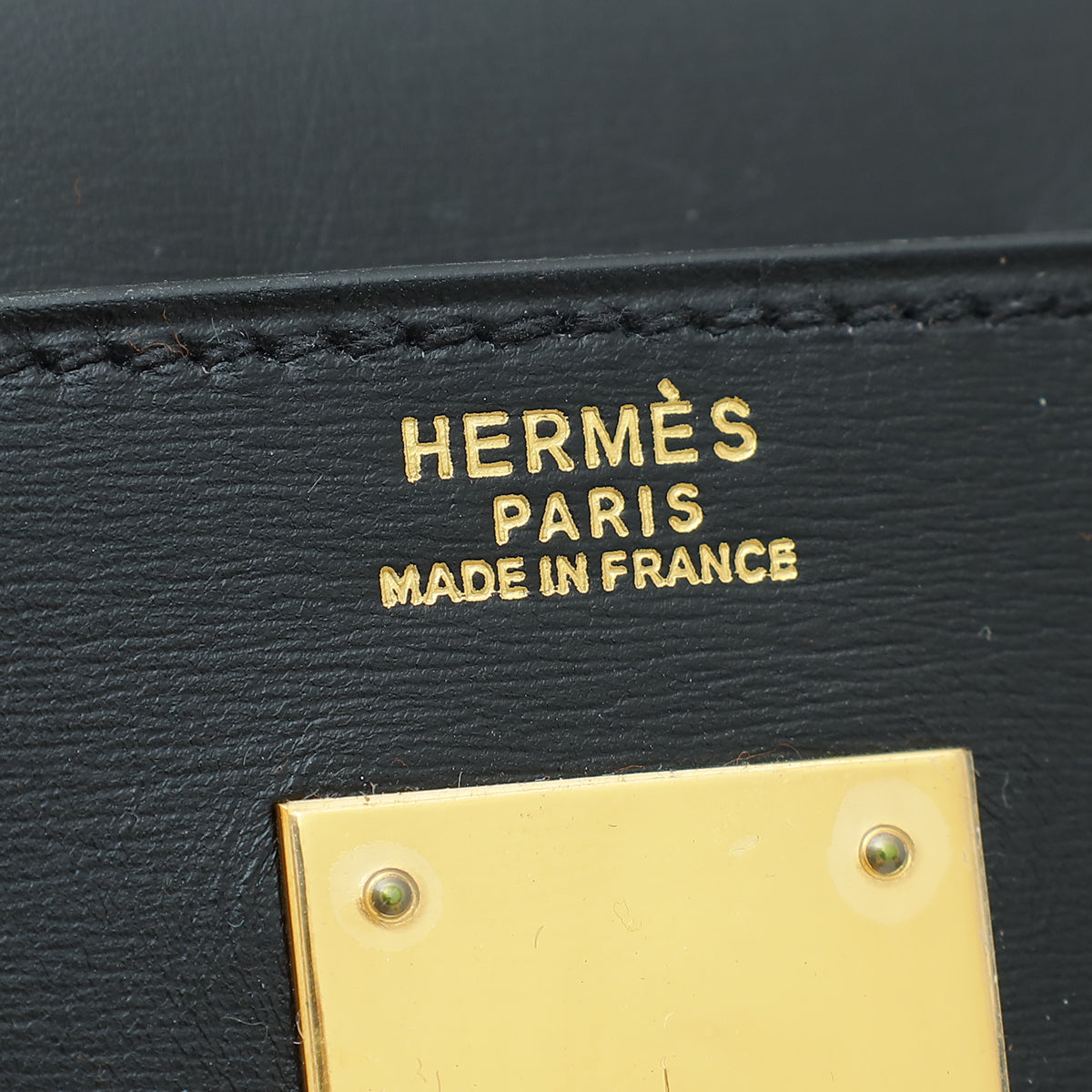 Hermes Noir Sellier Kelly 32 Bag