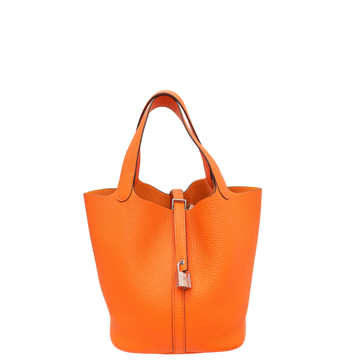 Hermes Orange Minium Picotin Lock 22 Bag