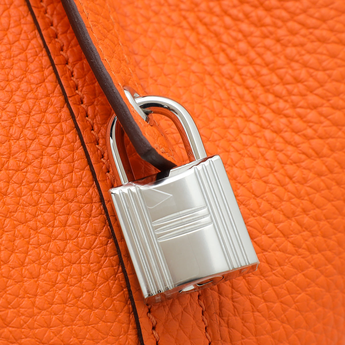 Hermes Orange Minium Picotin Lock 22 Bag