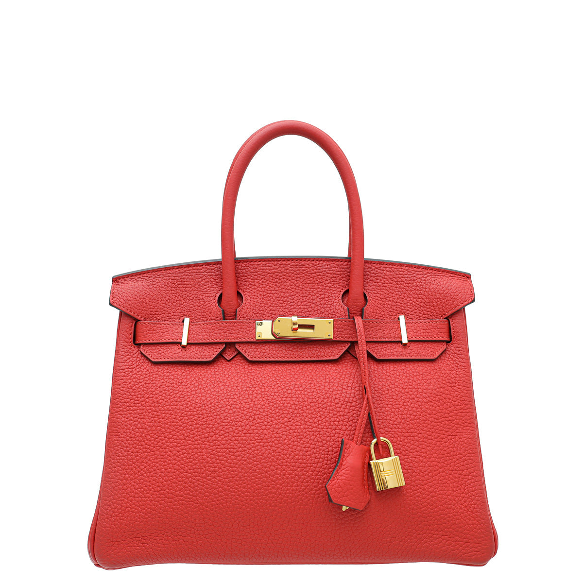 Hermes Rouge Tomate Retourne Birkin 30 Bag