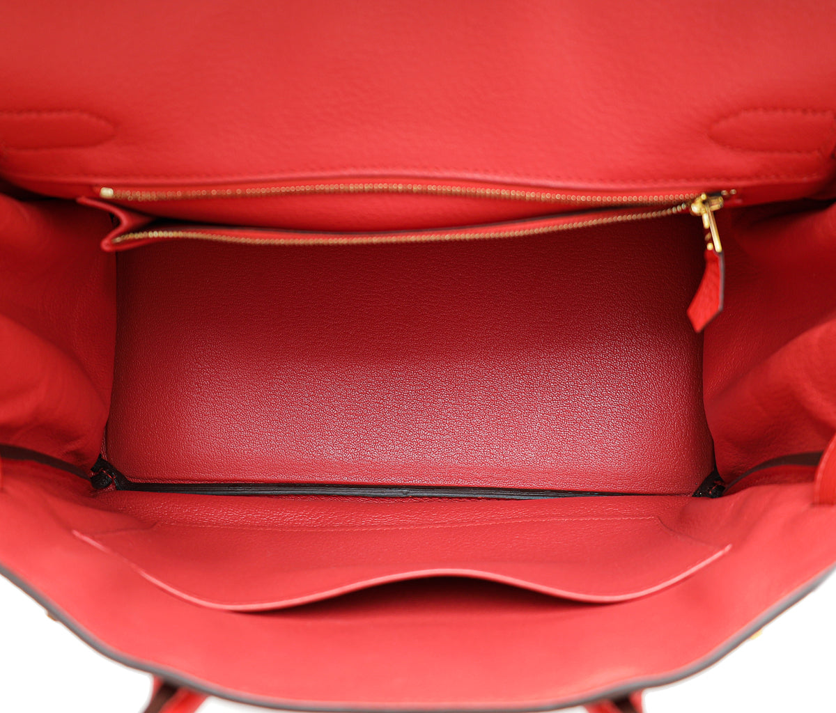 Hermes Rouge Tomate Retourne Birkin 30 Bag