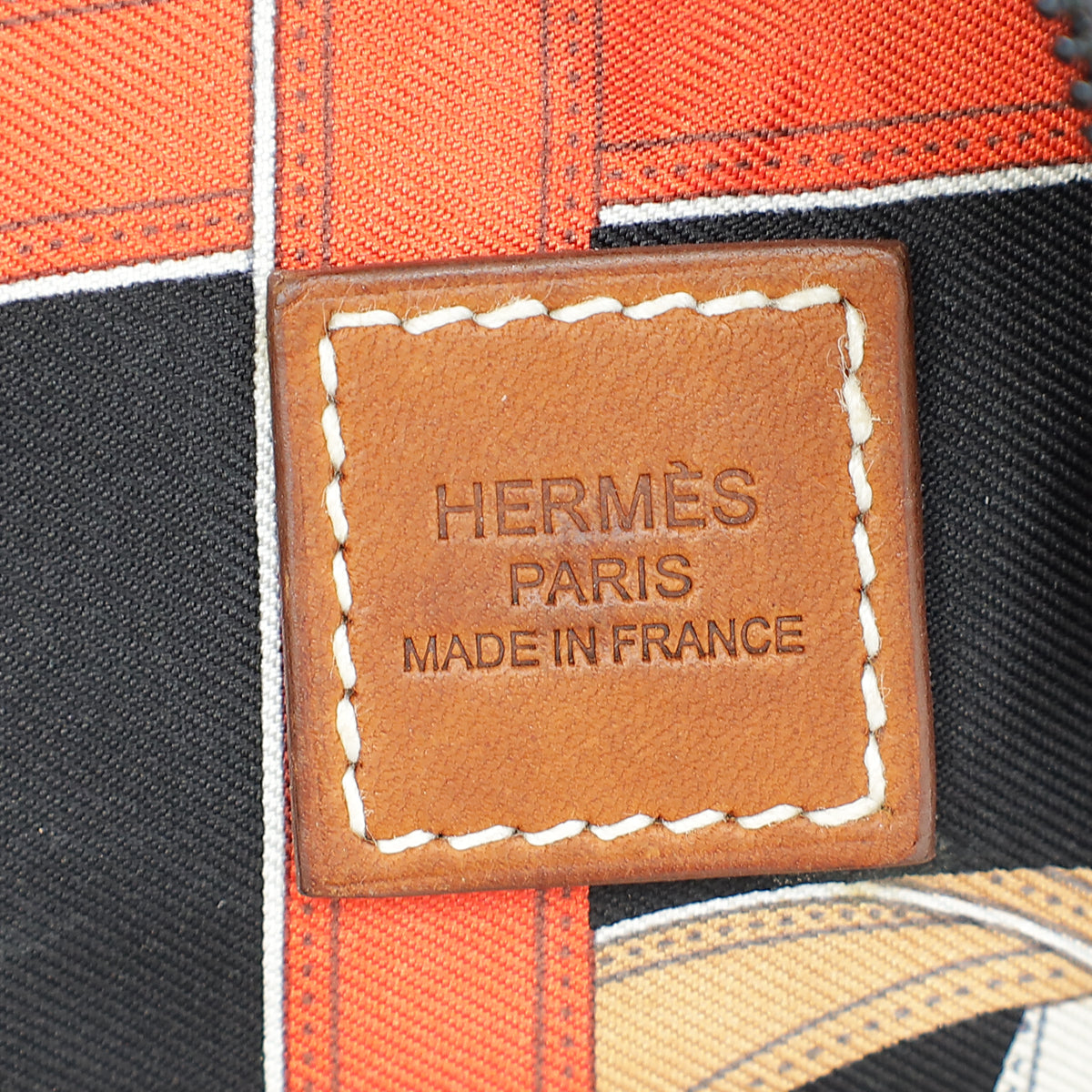 Hermes Multicolor Silk Barenia Cavalcadour Airsilk Backpack Bag