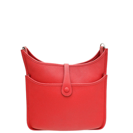 Hermes Rouge Piment Evelyne III PM 29 Bag