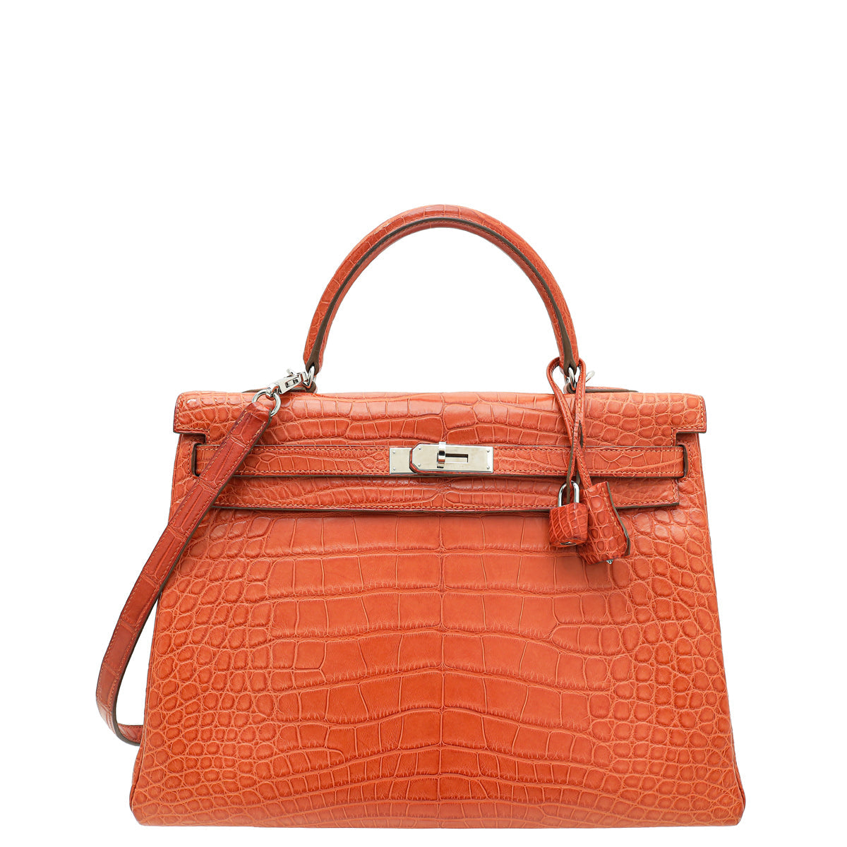 Hermes Sanguine Matte Alligator Kelly 35 Bag