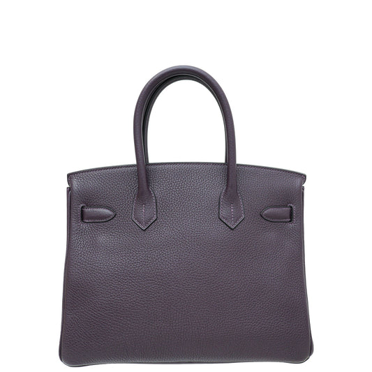 Hermes Raisin Retourne Birkin 30 Bag