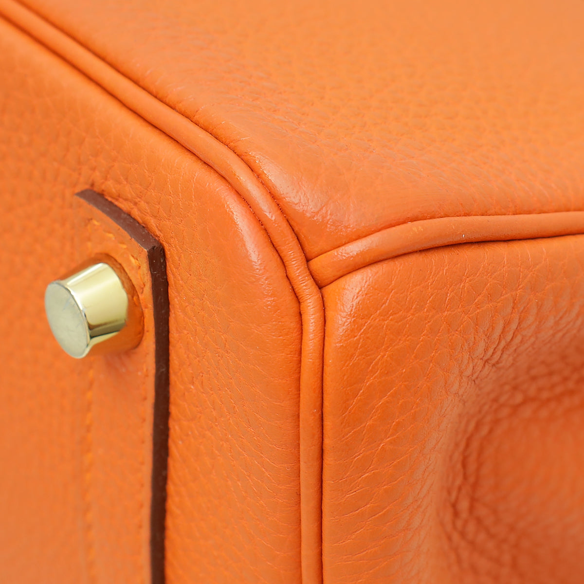 Hermes Orange Retourne Birkin 25 Bag