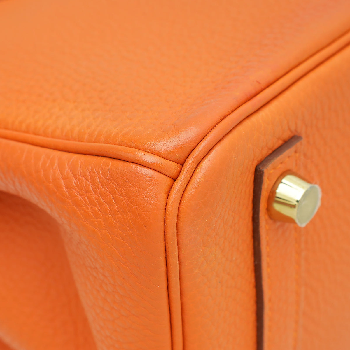 Hermes Orange Retourne Birkin 25 Bag