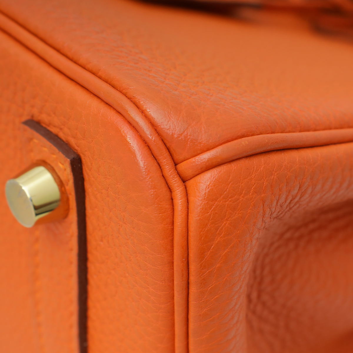 Hermes Orange Retourne Birkin 25 Bag