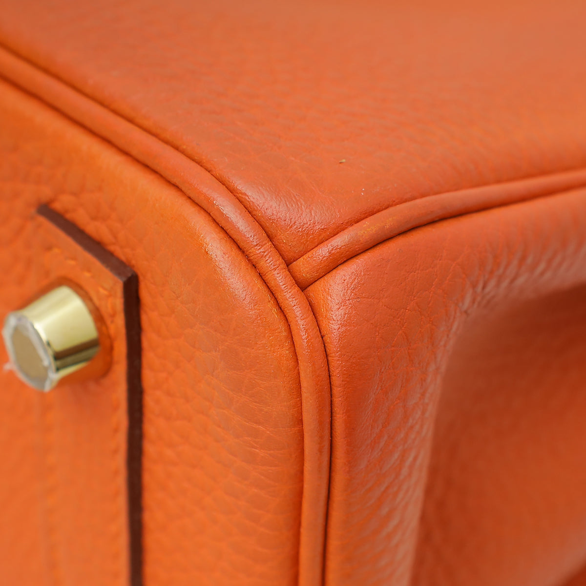 Hermes Orange Retourne Birkin 25 Bag