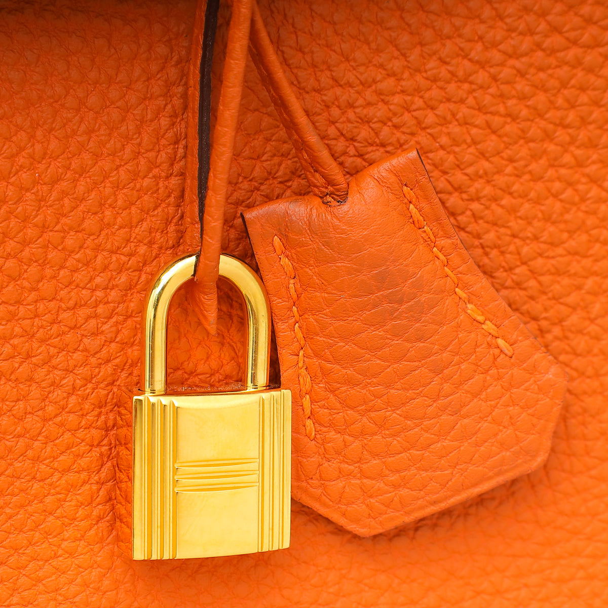 Hermes Orange Retourne Birkin 25 Bag