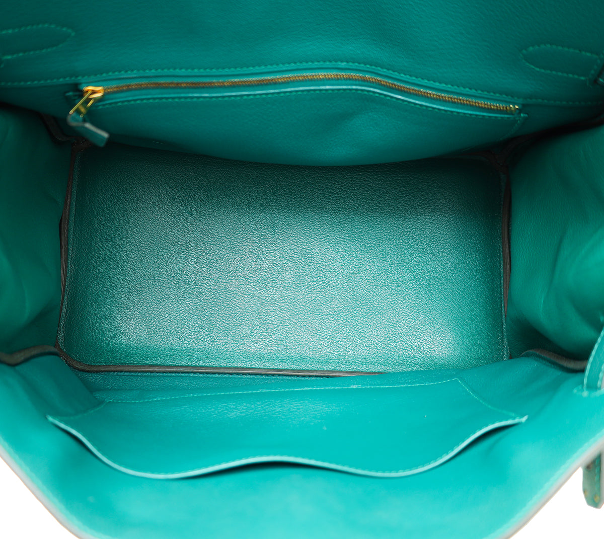 Hermes Malachite Retourne Birkin 35 Bag