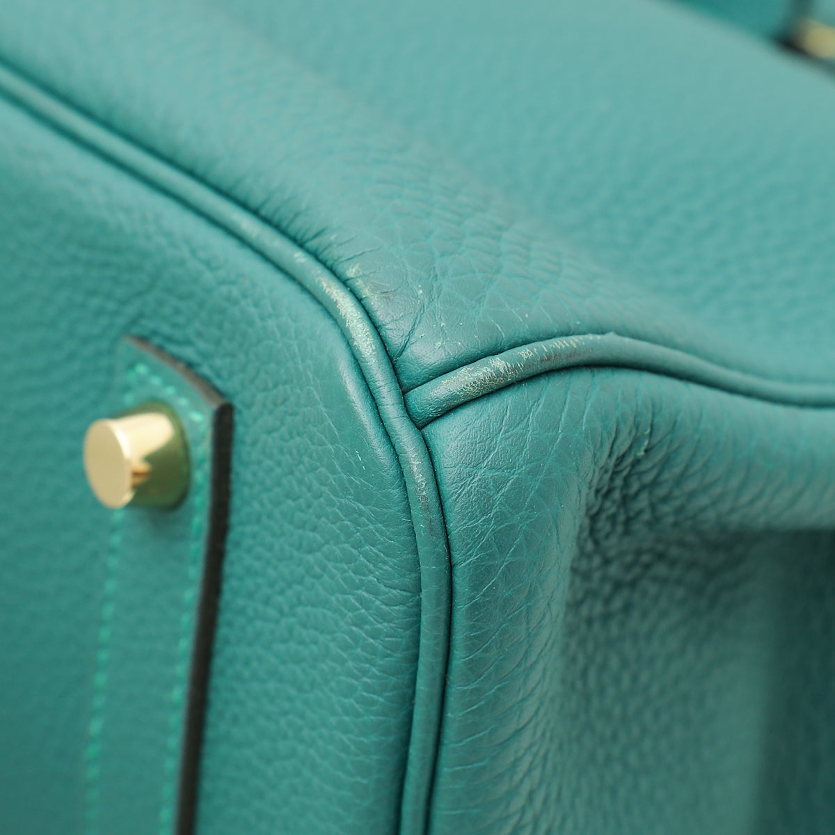 Hermes Malachite Retourne Birkin 35 Bag