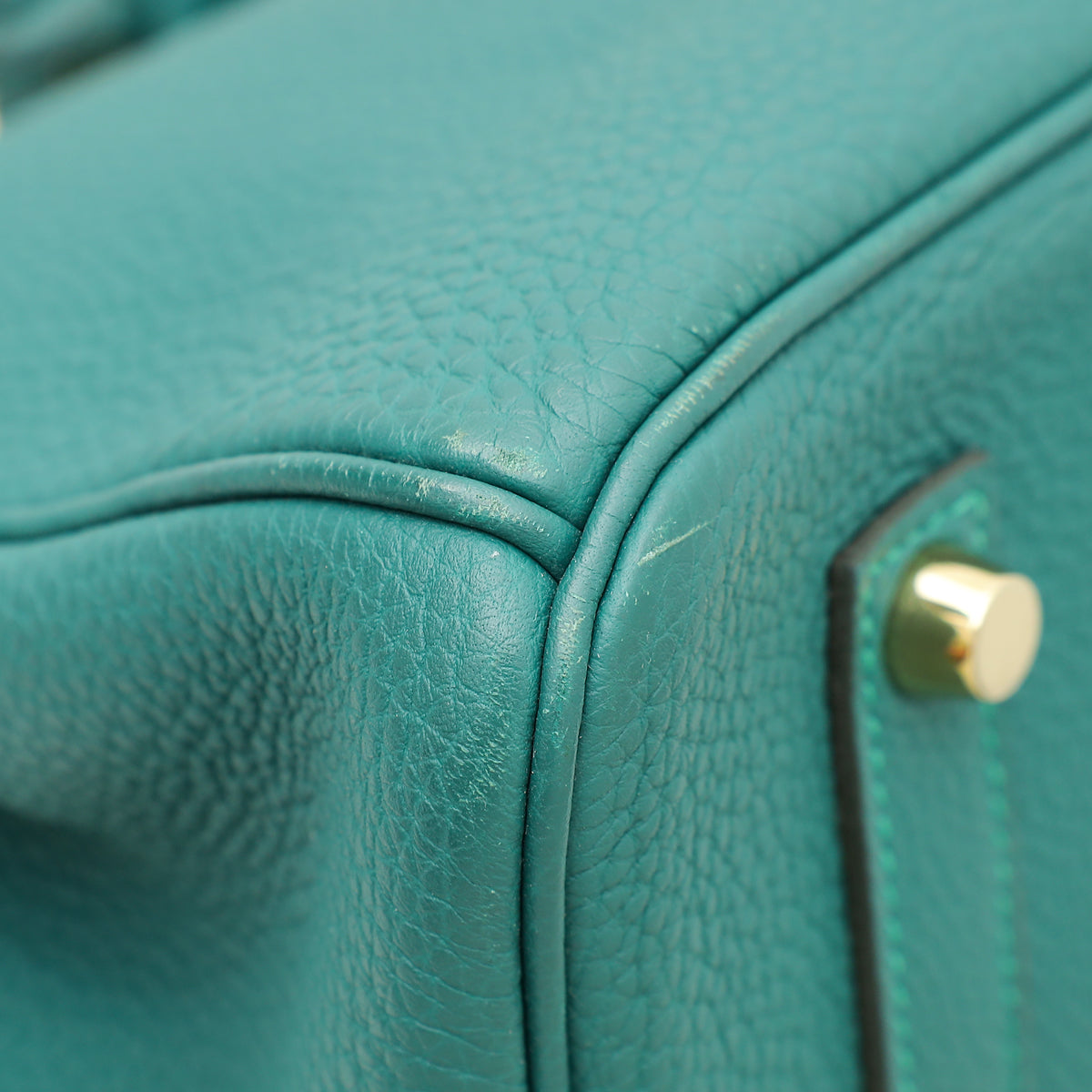 Hermes Malachite Retourne Birkin 35 Bag