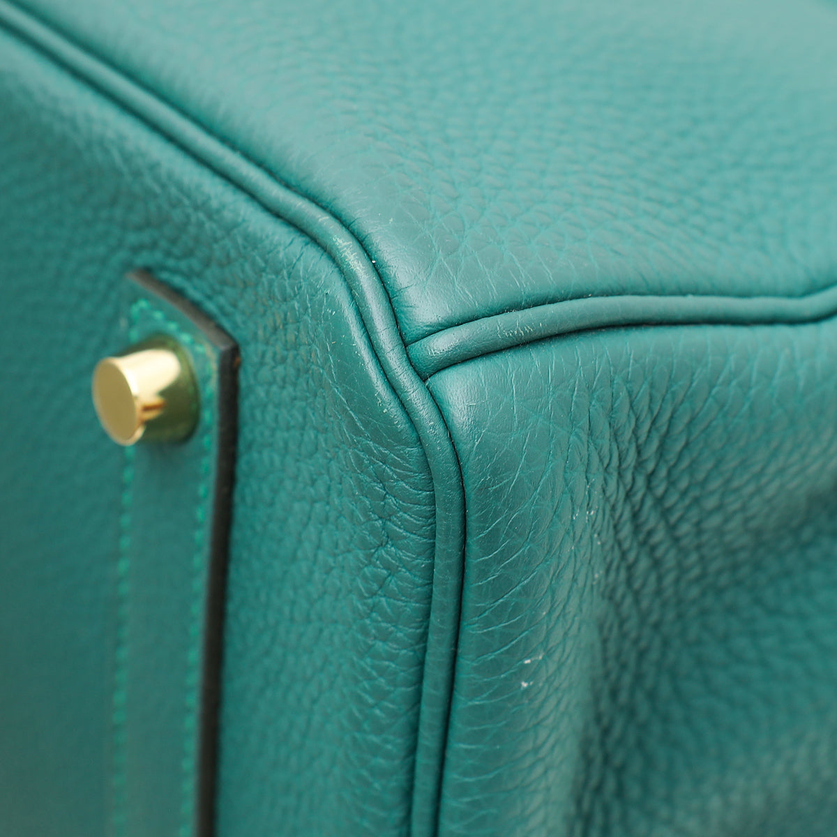 Hermes Malachite Retourne Birkin 35 Bag