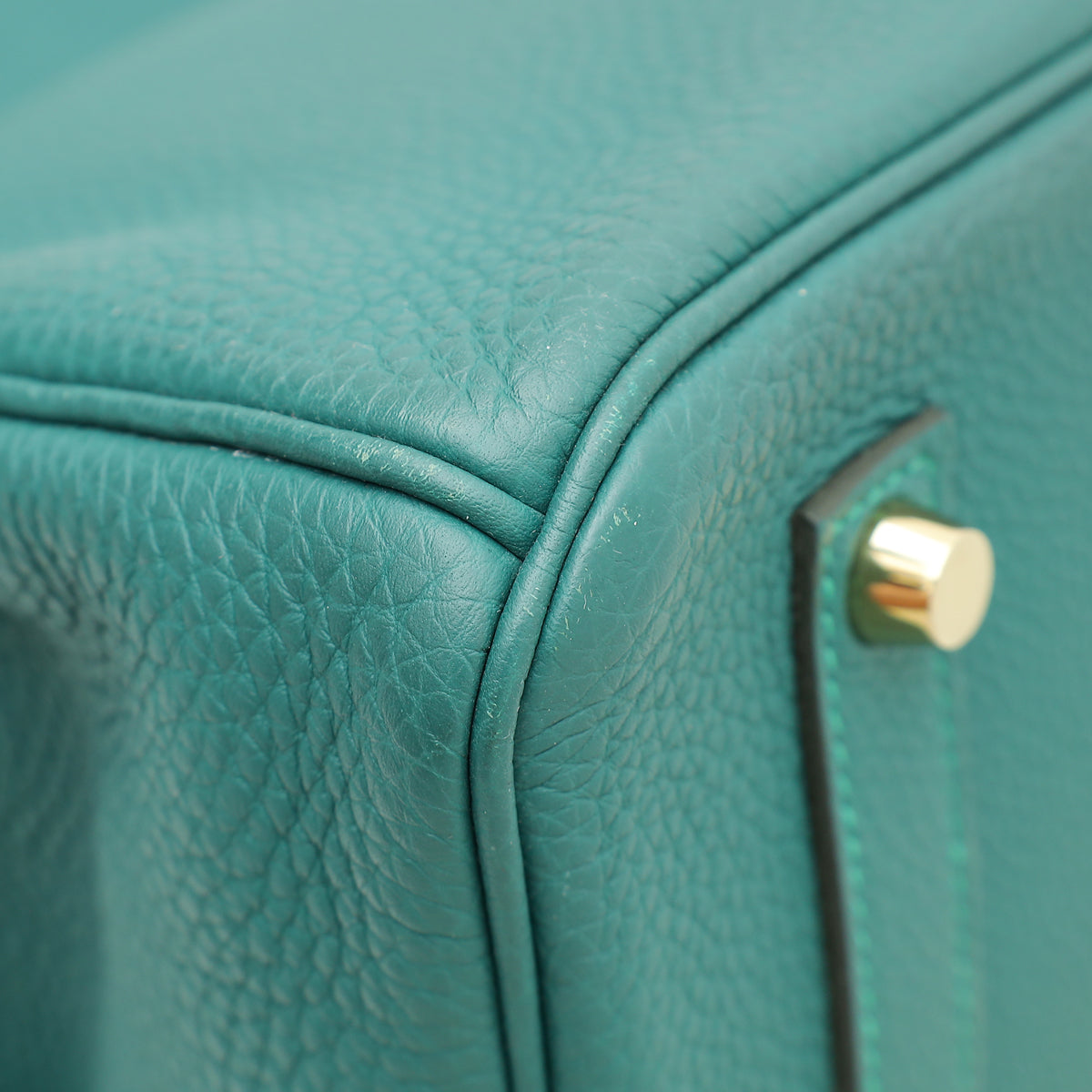 Hermes Malachite Retourne Birkin 35 Bag