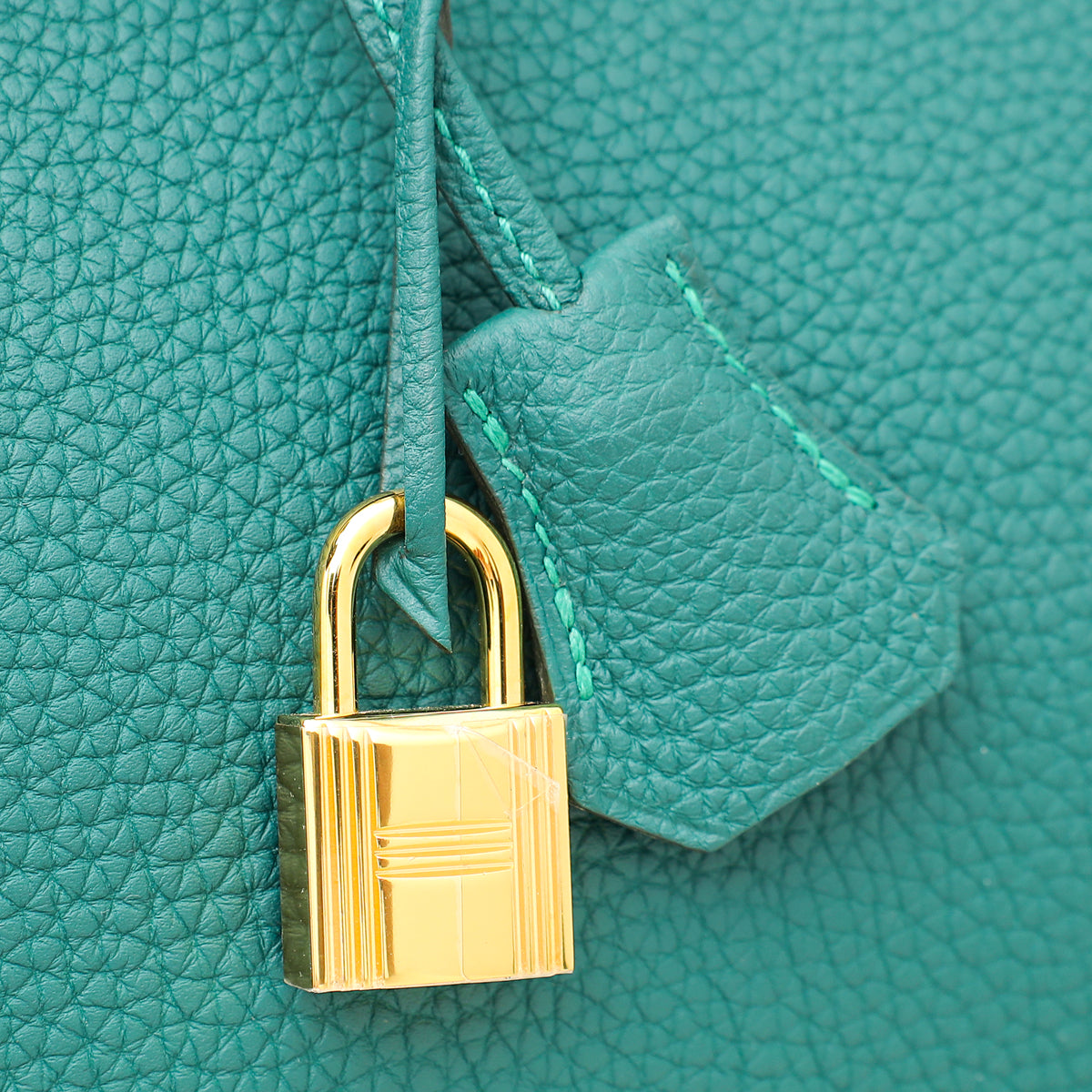 Hermes Malachite Retourne Birkin 35 Bag