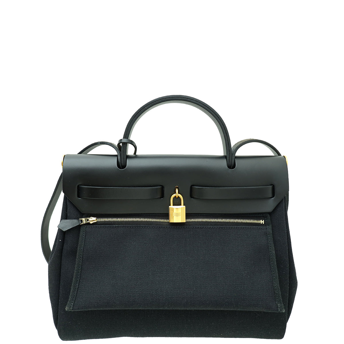 Hermes Noir Herbag 31 Retourne PM Bag