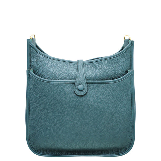 Hermes Vert Bosphore Evelyne III PM Bag