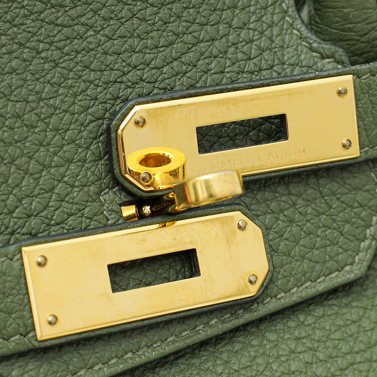 Hermes Vert Olive Birkin 30 Bag