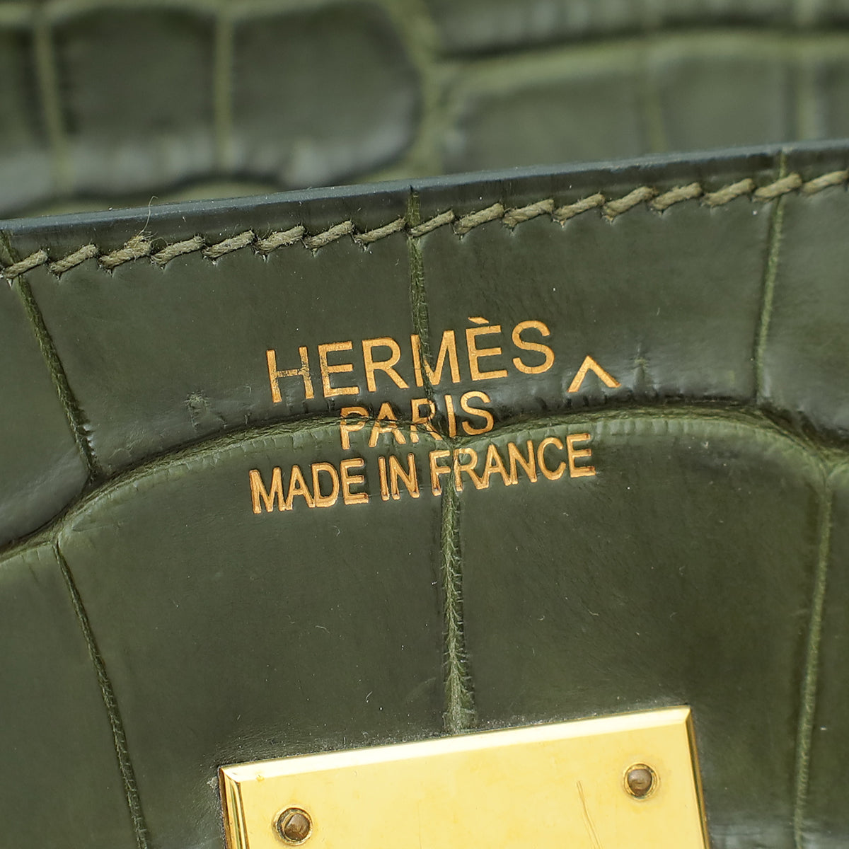 Hermes Vert Veronese Matte Crocodile Porosus Birkin 35 Bag