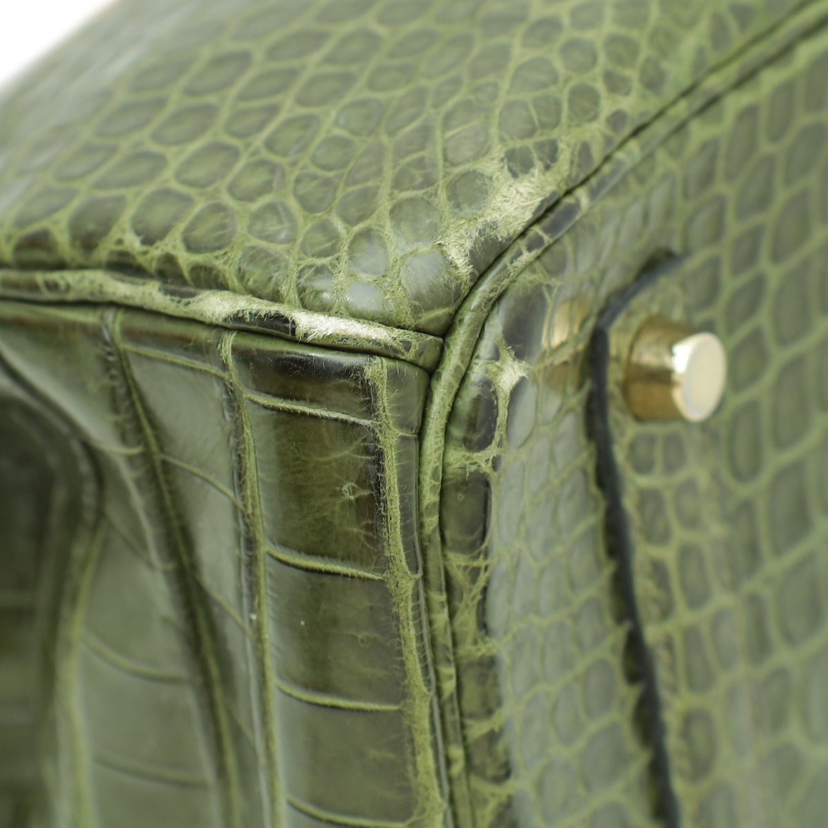 Hermes Vert Veronese Matte Crocodile Porosus Birkin 35 Bag