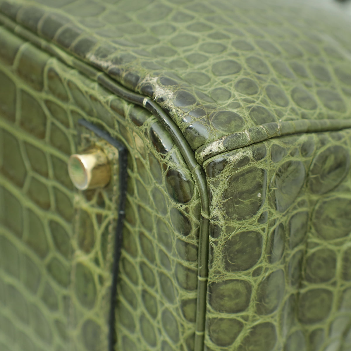 Hermes Vert Veronese Matte Crocodile Porosus Birkin 35 Bag