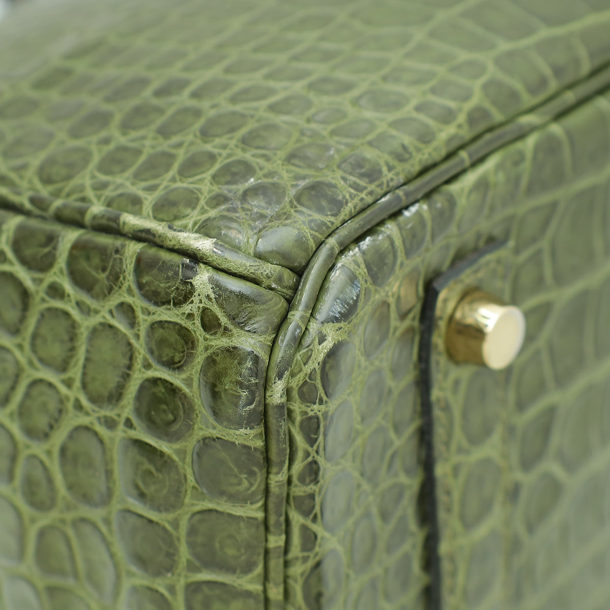 Hermes Vert Veronese Matte Crocodile Porosus Birkin 35 Bag