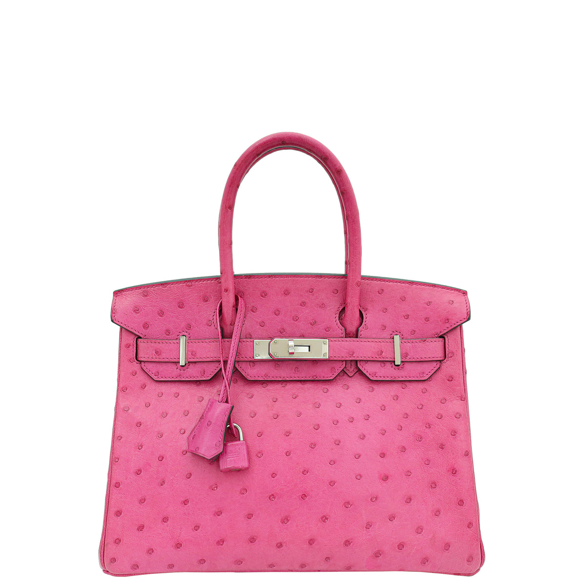 Hermes Fuchsia Ostrich Birkin 30 Bag