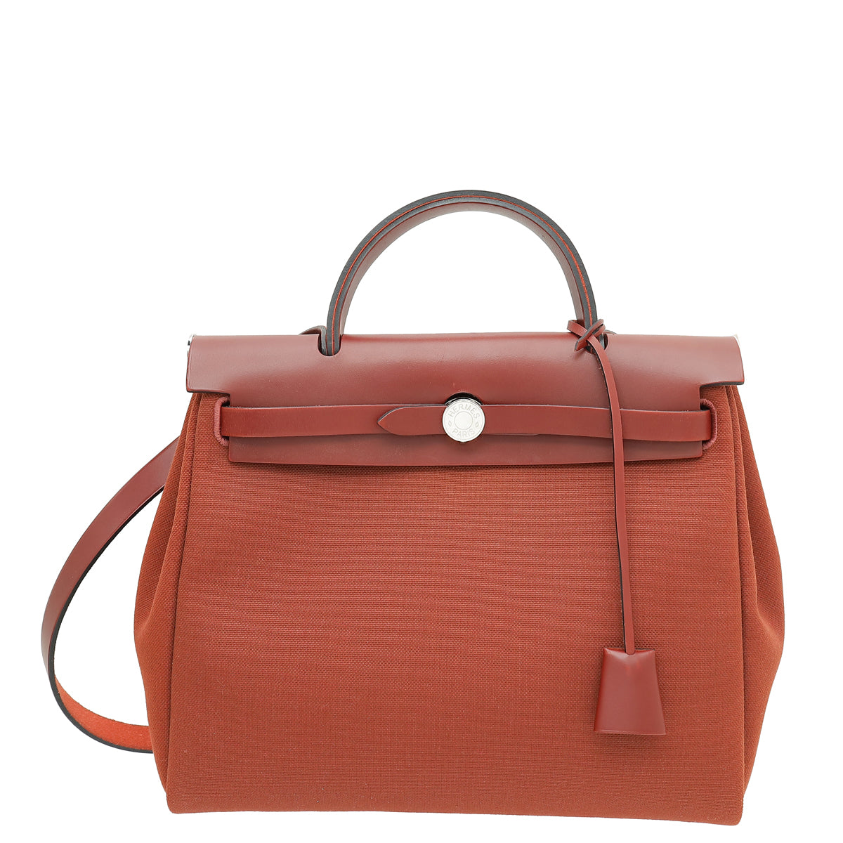 Hermes Rouge H Toile Herbag PM Bag