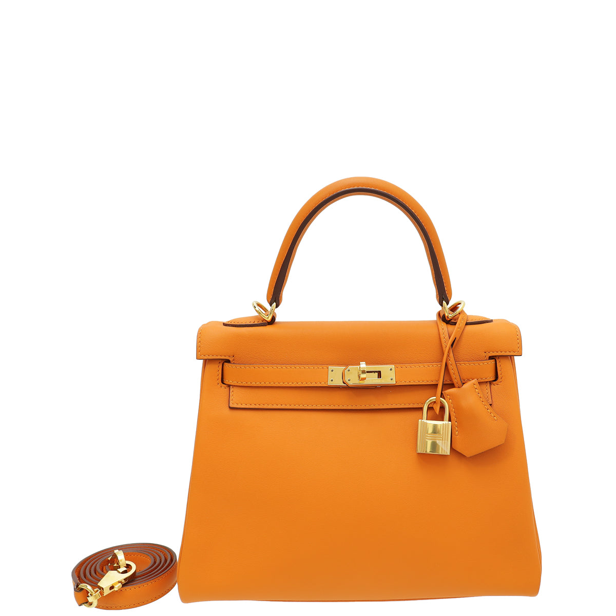 Hermes Abricot Retourne Kelly 25 Bag