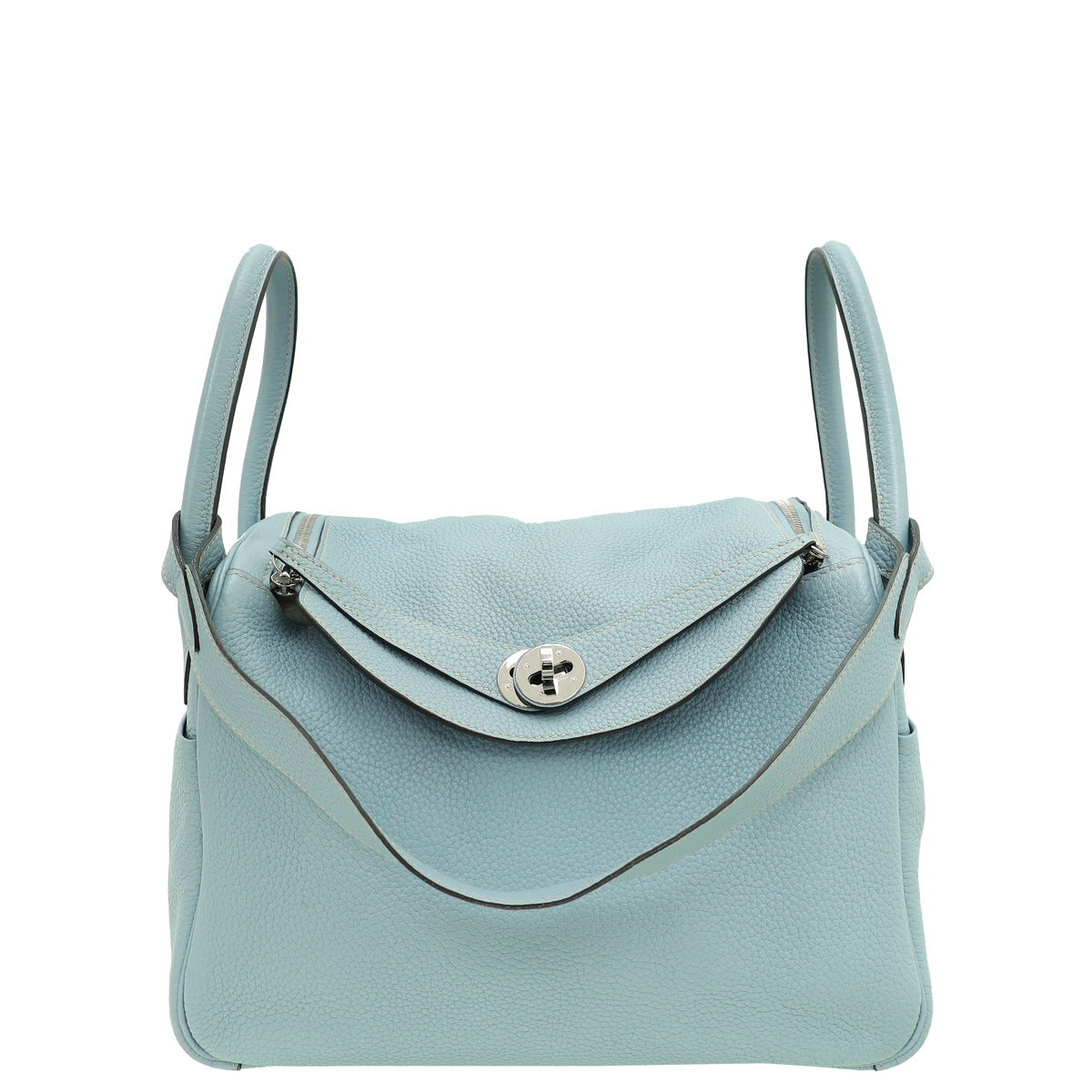 Hermes Blue Lin Lindy 30 Bag