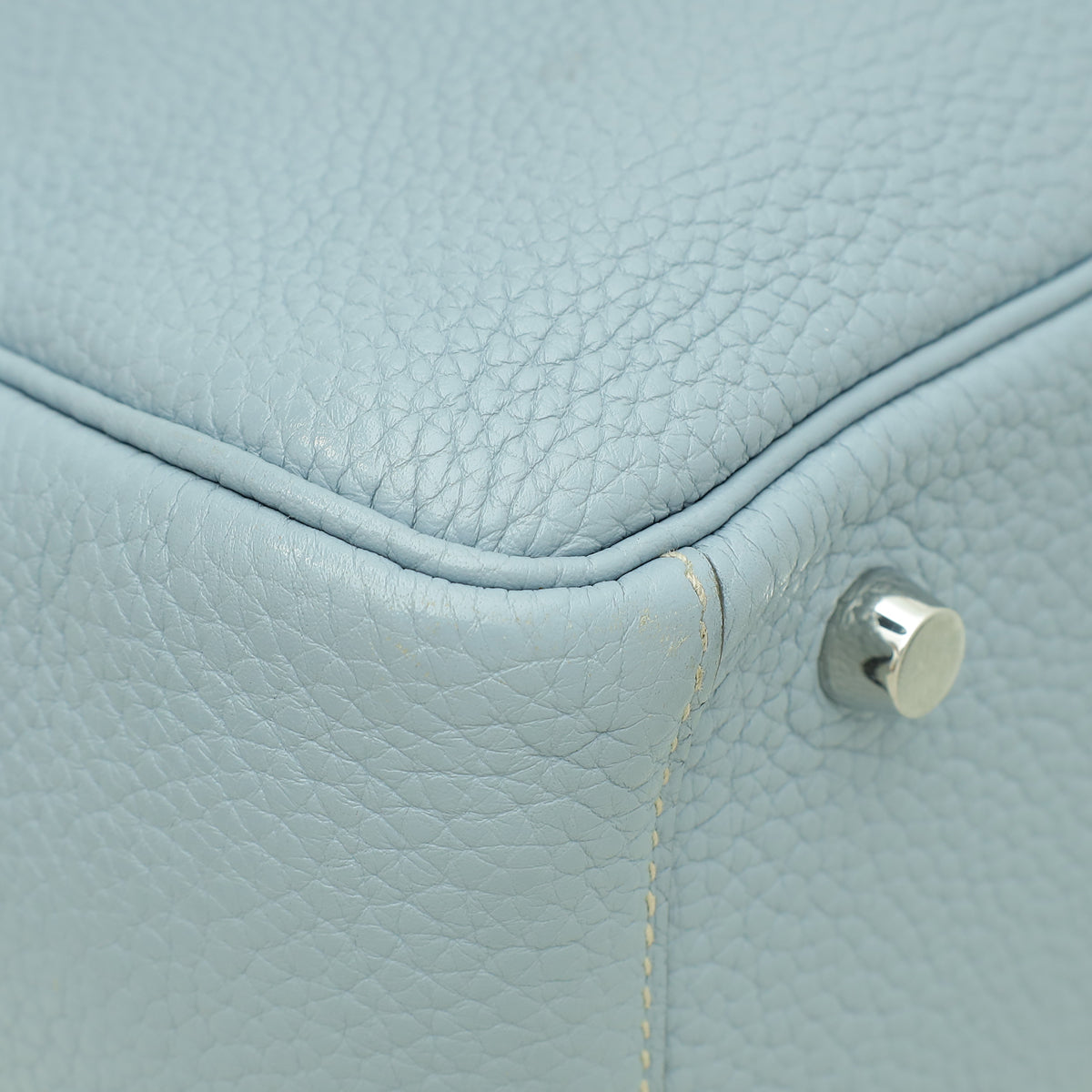 Hermes Blue Lin Lindy 30 Bag