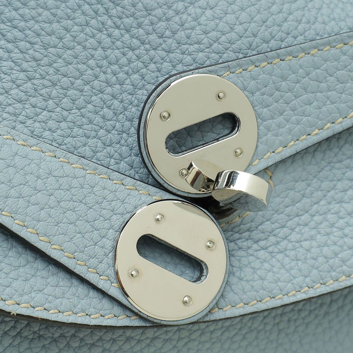 Hermes Blue Lin Lindy 30 Bag