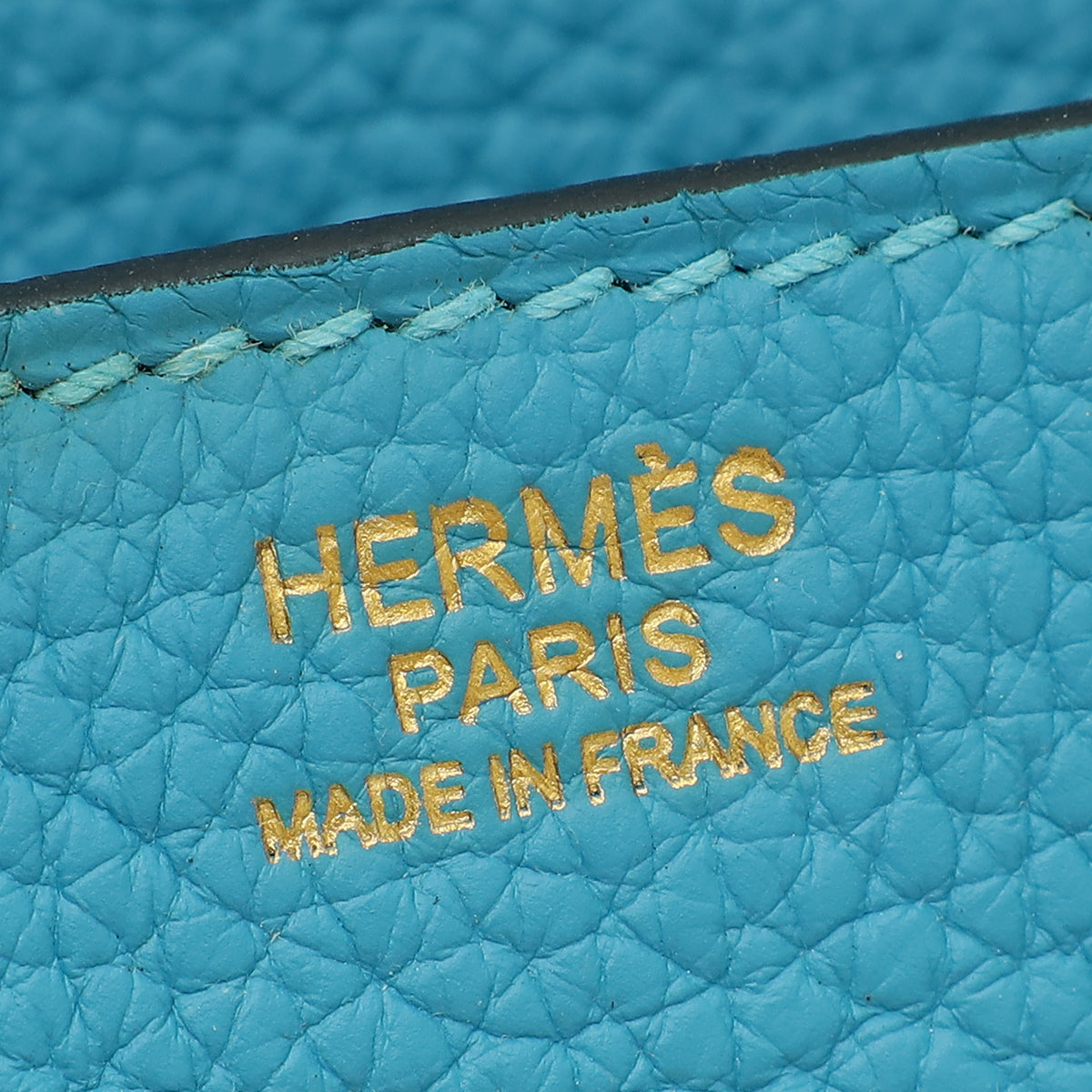 Hermes Turquoise Retourne Birkin 30 Bag