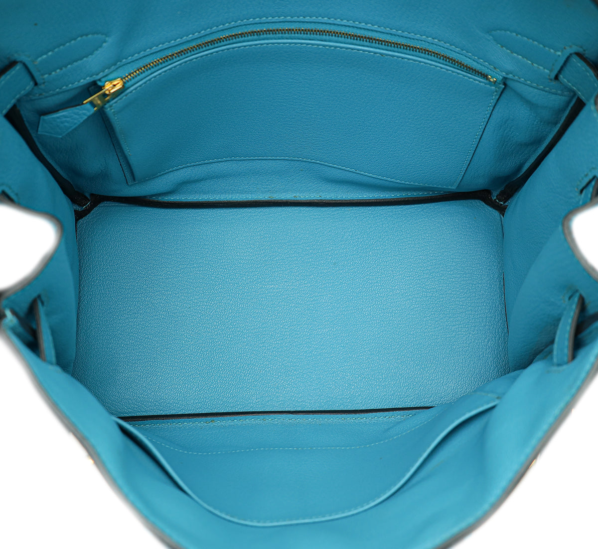 Hermes Turquoise Retourne Birkin 30 Bag