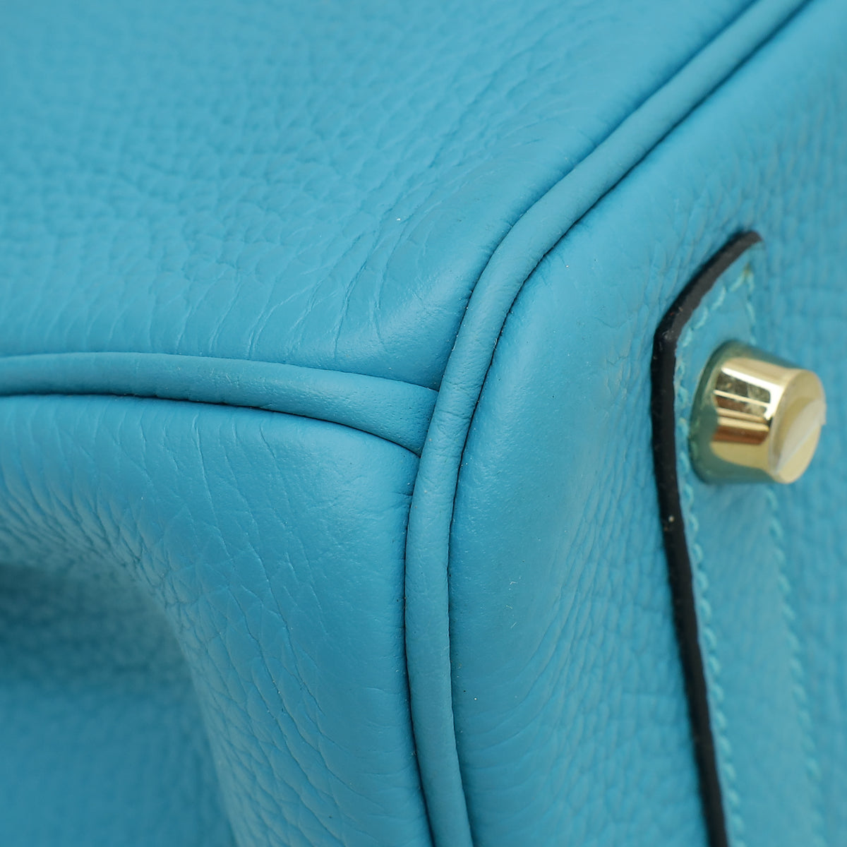 Hermes Turquoise Retourne Birkin 30 Bag