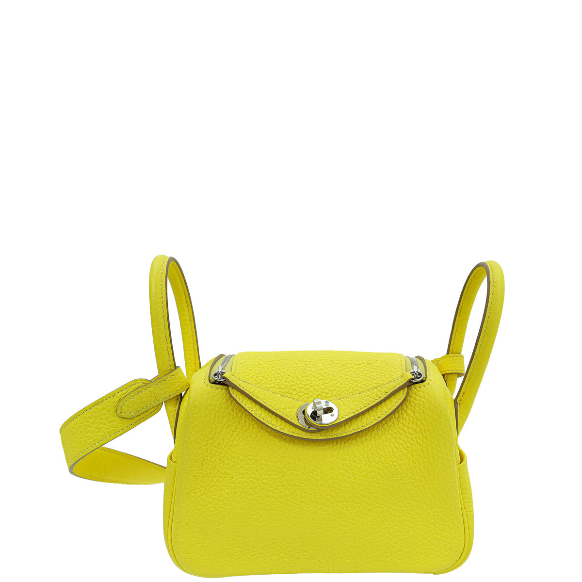 Hermes Lime Mini Lindy Bag