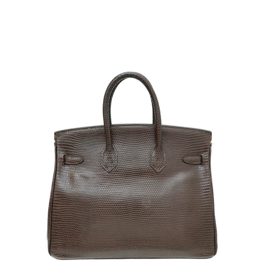 Hermes Havane Nilo Lizard Birkin 25 Bag