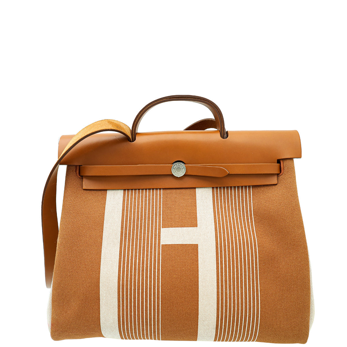 Hermes Bicolor Herbag 39 GM Retourne Toile Plume H Hunter Bag