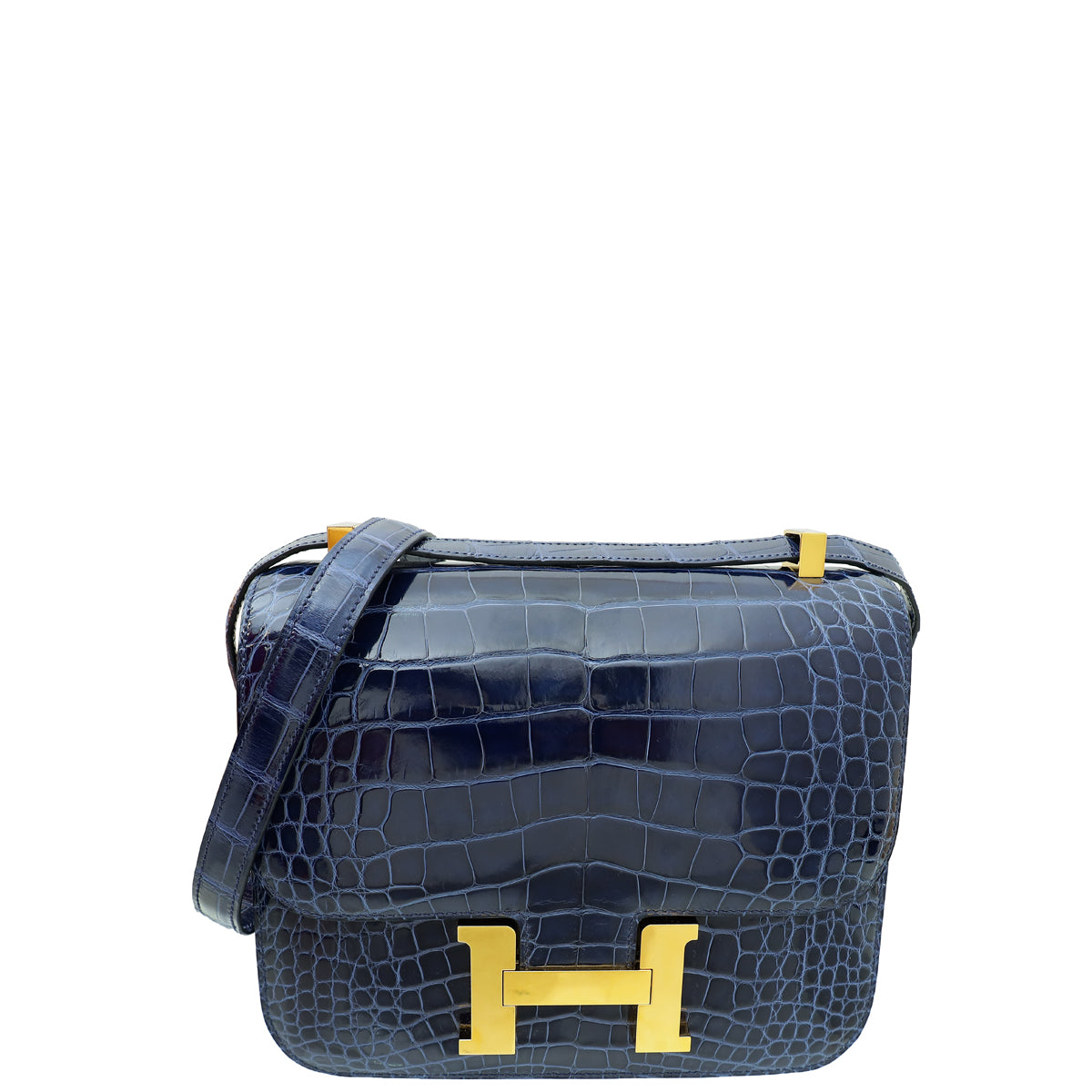 Hermes Bicolor Shiny Alligator Verso Constance 24 Bag